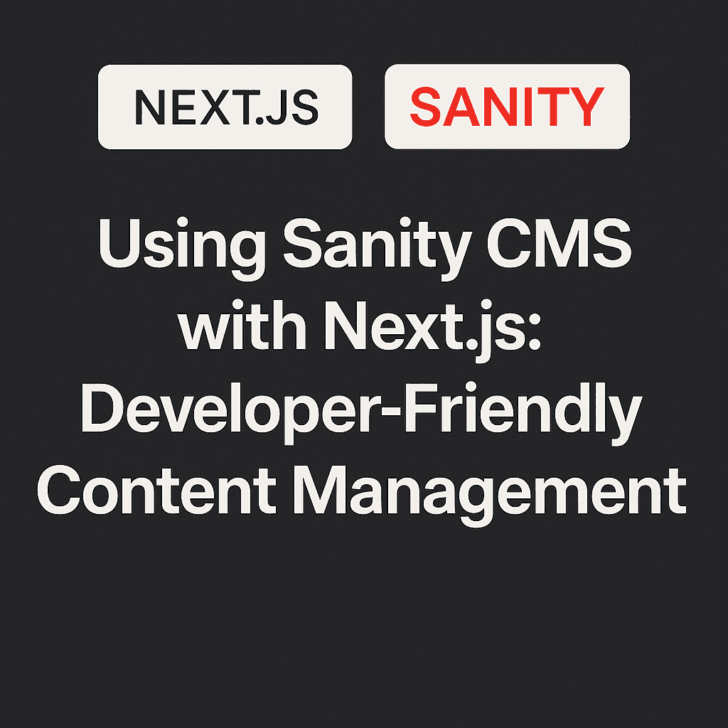 Using Sanity CMS with Next.js: Developer-Friendly Content Management
