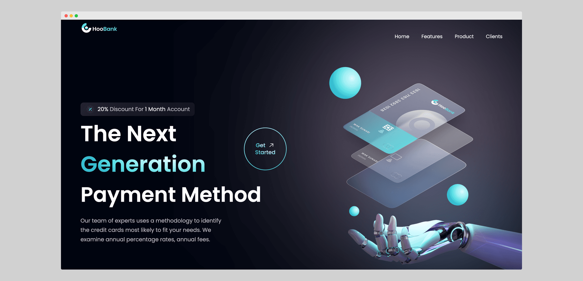 Bank App – Financial Services Landing Page screenshot